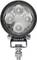 A round LED headlight with four illuminating diodes, mounted on a robust metal bracket with the inscription 'OSRAM'.