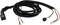 A black cable with a plug on the left side and multiple wire ends on the right side, suitable for electrical connections.