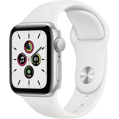 Apple Watch SE GPS 40 mm Aluminium Silver Sports strap White 