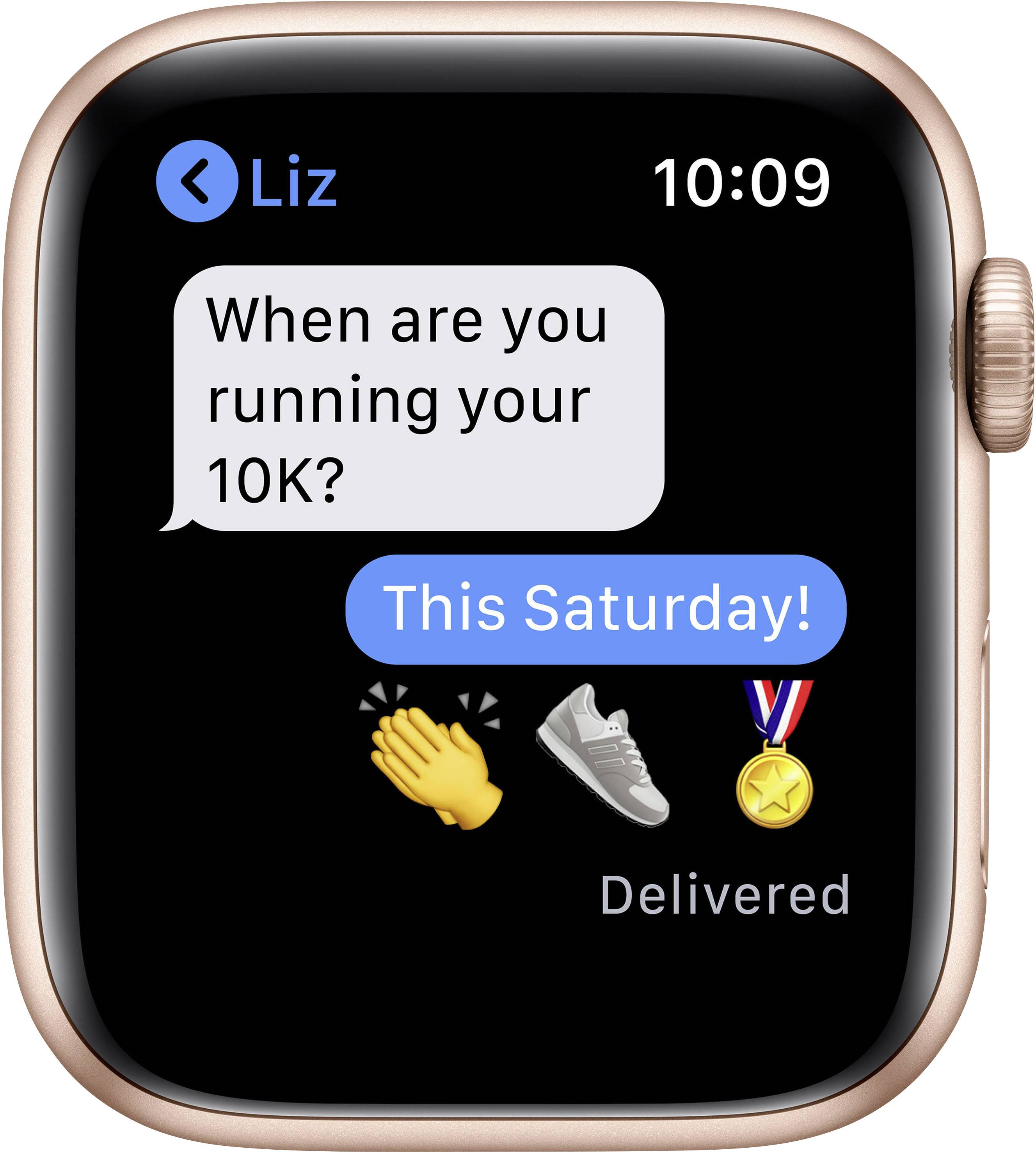 Apple Watch SE GPS 44 mm Aluminium Rose Gold Sport strap Pink Sand |  Conrad.com