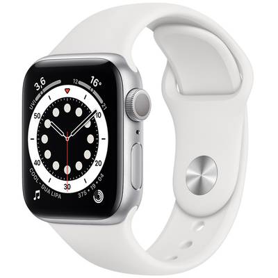 Apple Watch Series 6 GPS 40 mm Aluminium Silver Sports strap White 