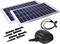 Solar panel set with two panels, cables, and mounting pins, suitable for use in portable solar projects.