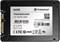 A 64GB Transcend 2.5" SATA3 SSD with model number TS64GSSD452K, manufactured in 2019. Contains information such as serial number and input voltage.