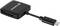 Black Transcend card reader with a USB-C connection and a memory card slot.