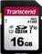 A 16 GB Transcend SD card with speed classes A1, U1, V10, and MLC 410M.