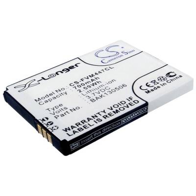 A rectangular lithium-ion battery with details: Model CS-YM447CL, 750mAh capacity, 2.78Wh, 3.7V, manufactured in China.