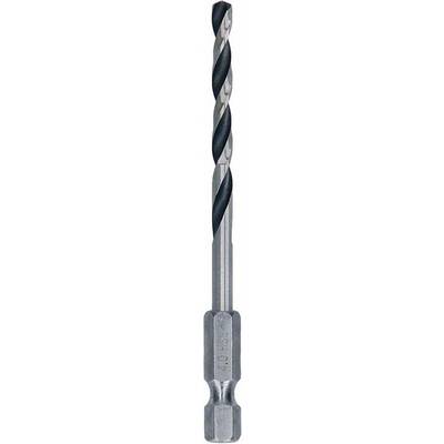 Metal drill bit with a spiral groove for improved drilling in metal.