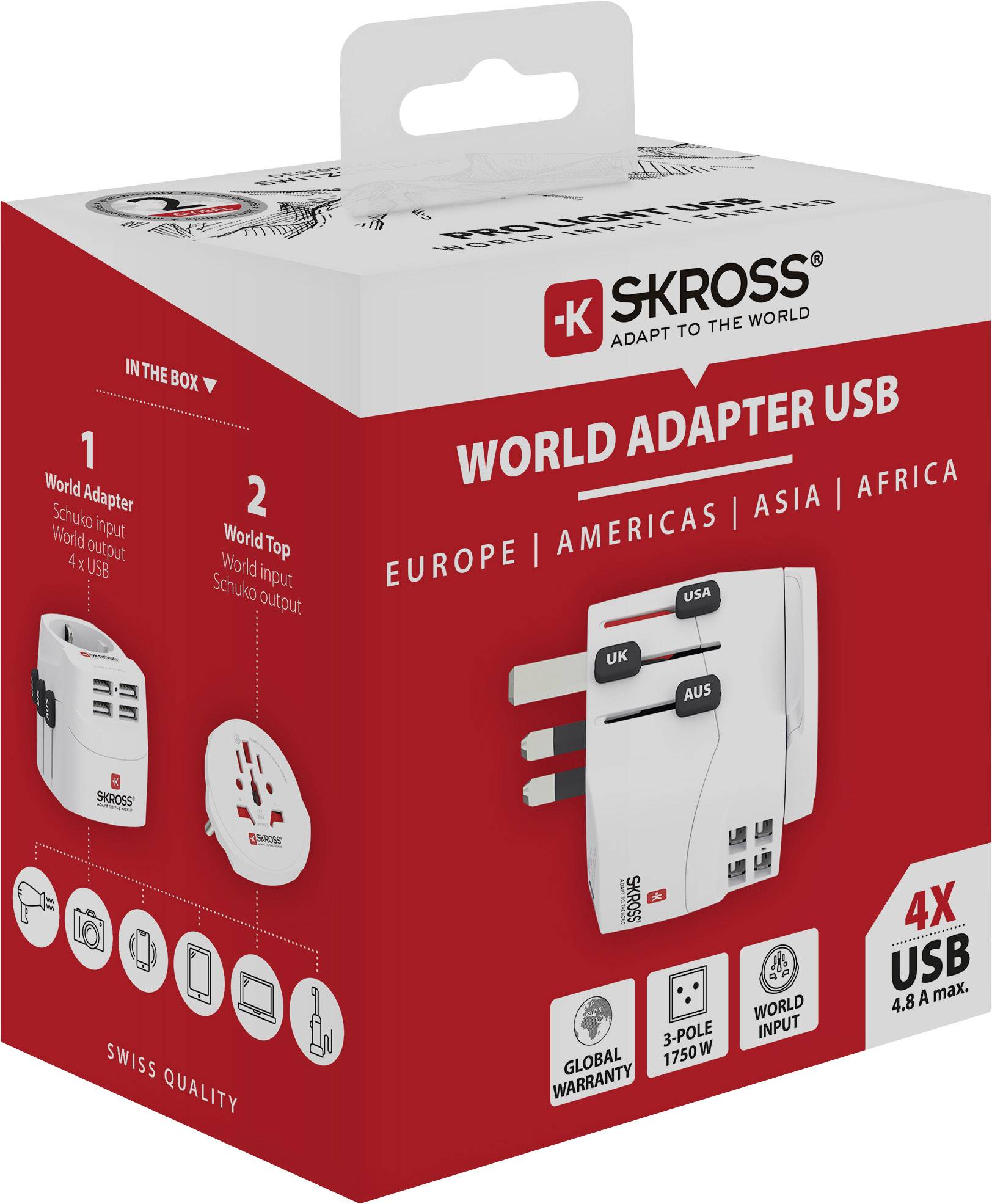 Skross 1302471 Travel adapter PRO Light USB (4xA) - World-3