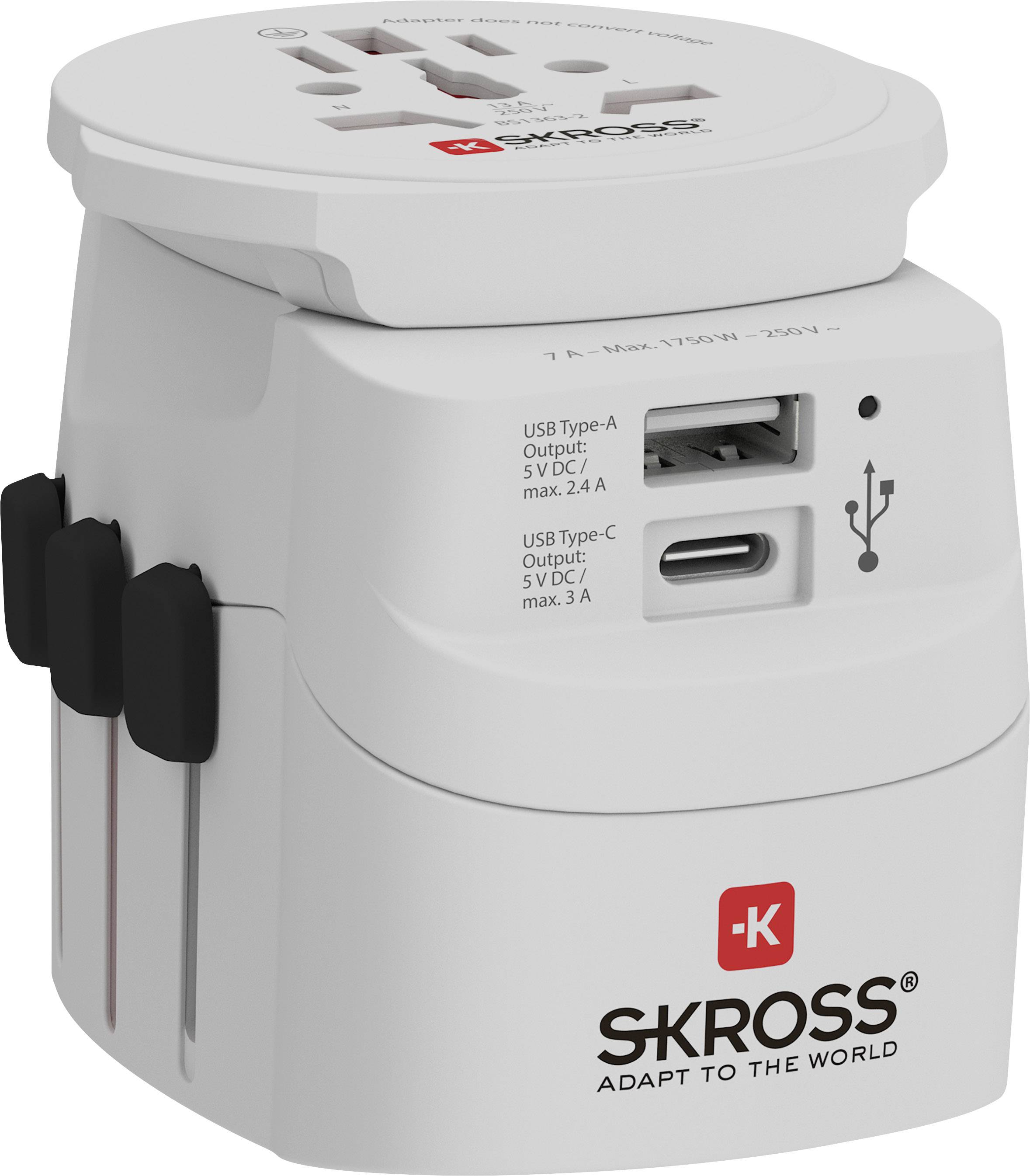 Skross 1302472 Travel adapter PRO Light USB (AC) - World-3