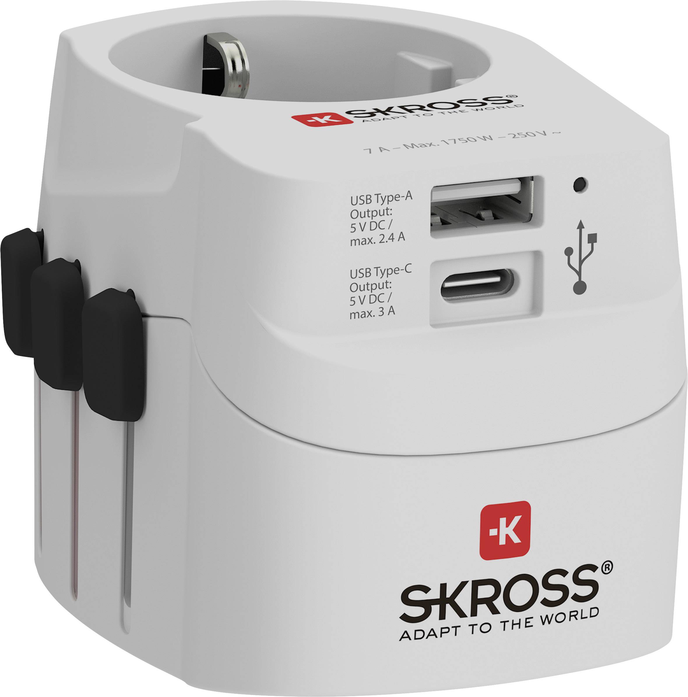 Skross 1302472 Travel adapter PRO Light USB (AC) - World-6