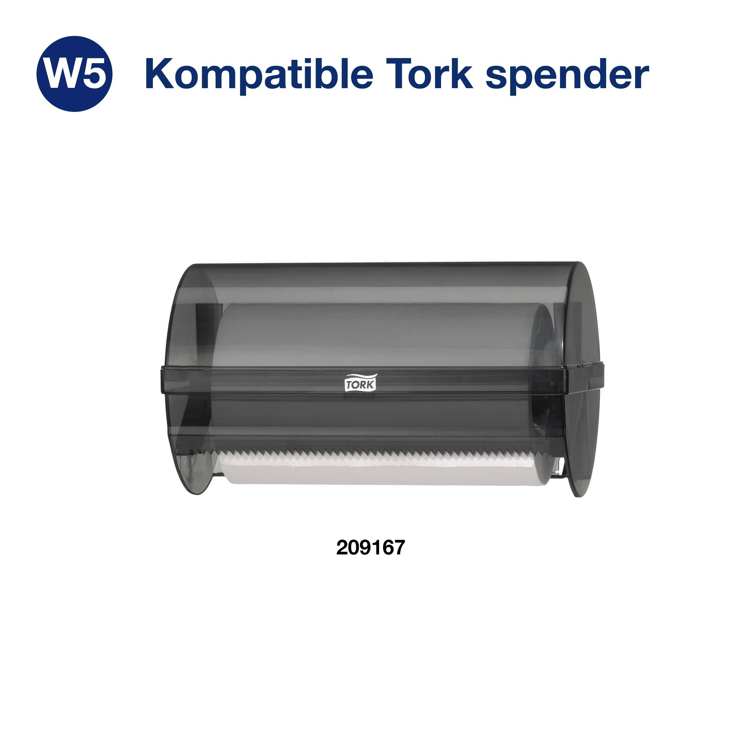 Tork Paper Towel Dispenser, black casing, model number 209167, compatible with W5 accessories.