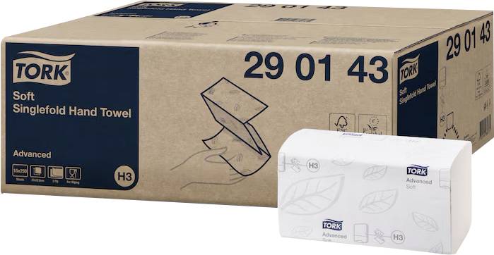TORK 290143 Paper towels (L x W) 23 cm x 22.60 cm White 3750 pc(s)
