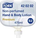 Tork Hand & Body Lotion, for S2 Dispenser Systems, Premium Quality, Parfumfree, 1 x 475 ml 420202