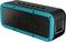 Black and turquoise Bluetooth speakers with the 'LAMAX' logo on the front, designed to be compact and portable.