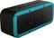 Portable Bluetooth speaker in black and blue with the brand name 'LAMAX' on the front.