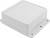 White rectangular plastic box with a flat lid, used for electronic components or suitable for wall mounting.