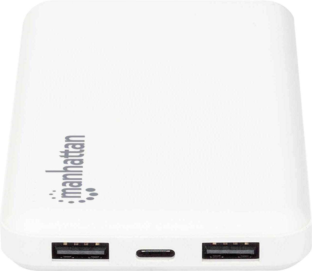 Manhattan Ladegerät Power bank 10000 mAh Lithium White Status display-2