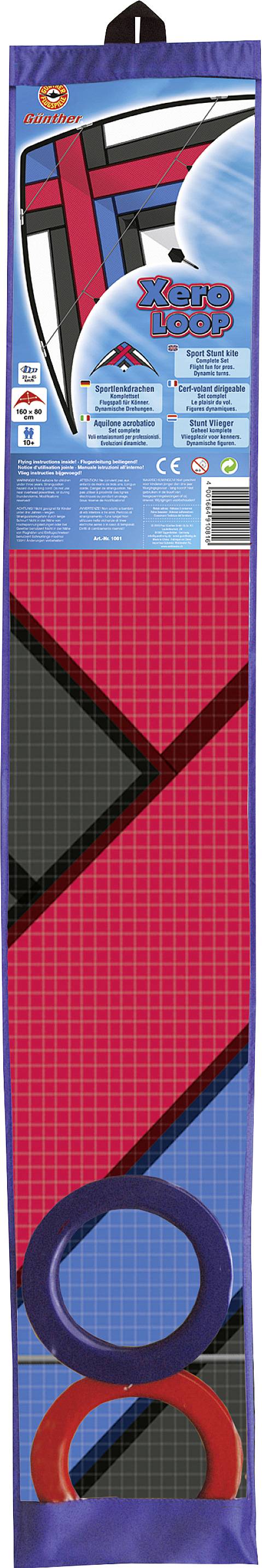 Packaging of a red and blue Delta with black design. Brand name and product information at the top, with a viewing window showing dragon components underneath.