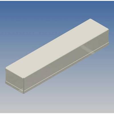 A long, rectangular, grey object in front of a blue background, possibly a bar or a box.