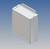 Metal enclosure with wall mounting brackets and blue background. Suitable for technical or industrial applications.