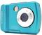 AquaPix Digital Camera, Model W2024-I, turquoise and waterproof. Main lens and flash are visible.