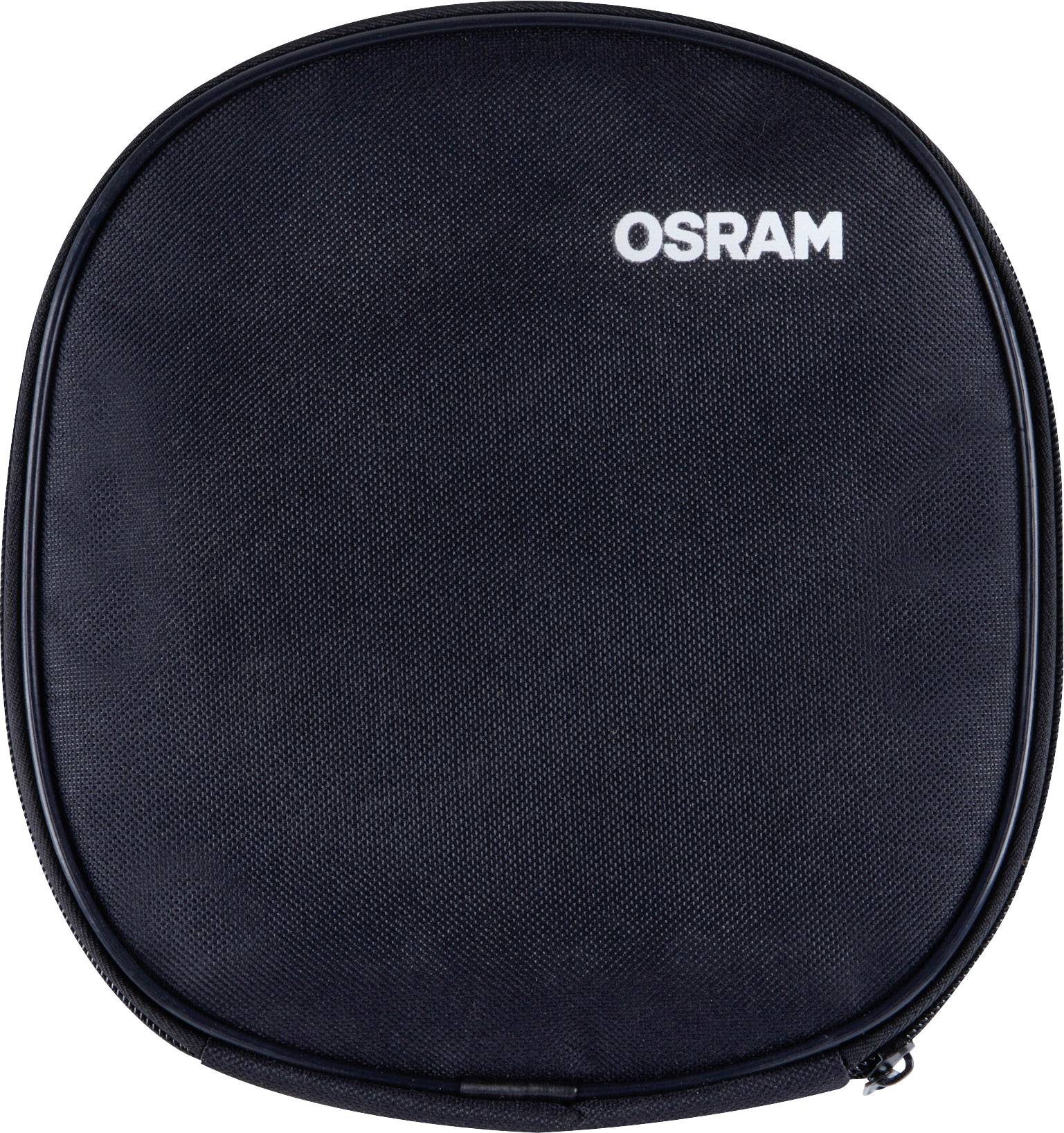 Black, oval case with the white 'OSRAM' print in the top right corner.