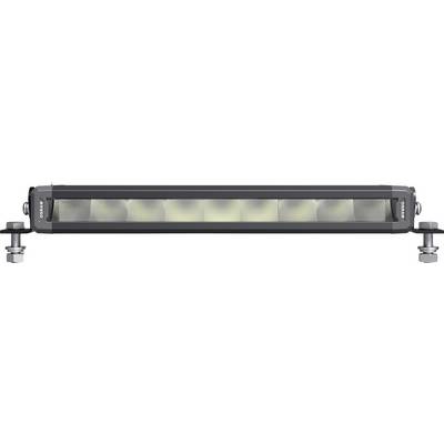 LED light bar in a rectangular housing with eight visible illumination cells and side mounting brackets for attachment.