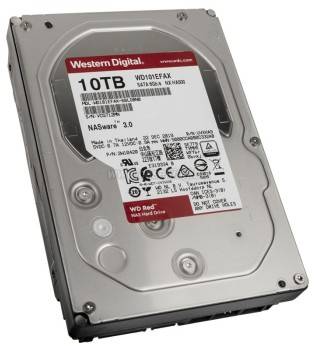 Western Digital Red™ 10 TB 3.5 (8.9 cm) internal HDD SATA III WD101EFAX Bulk