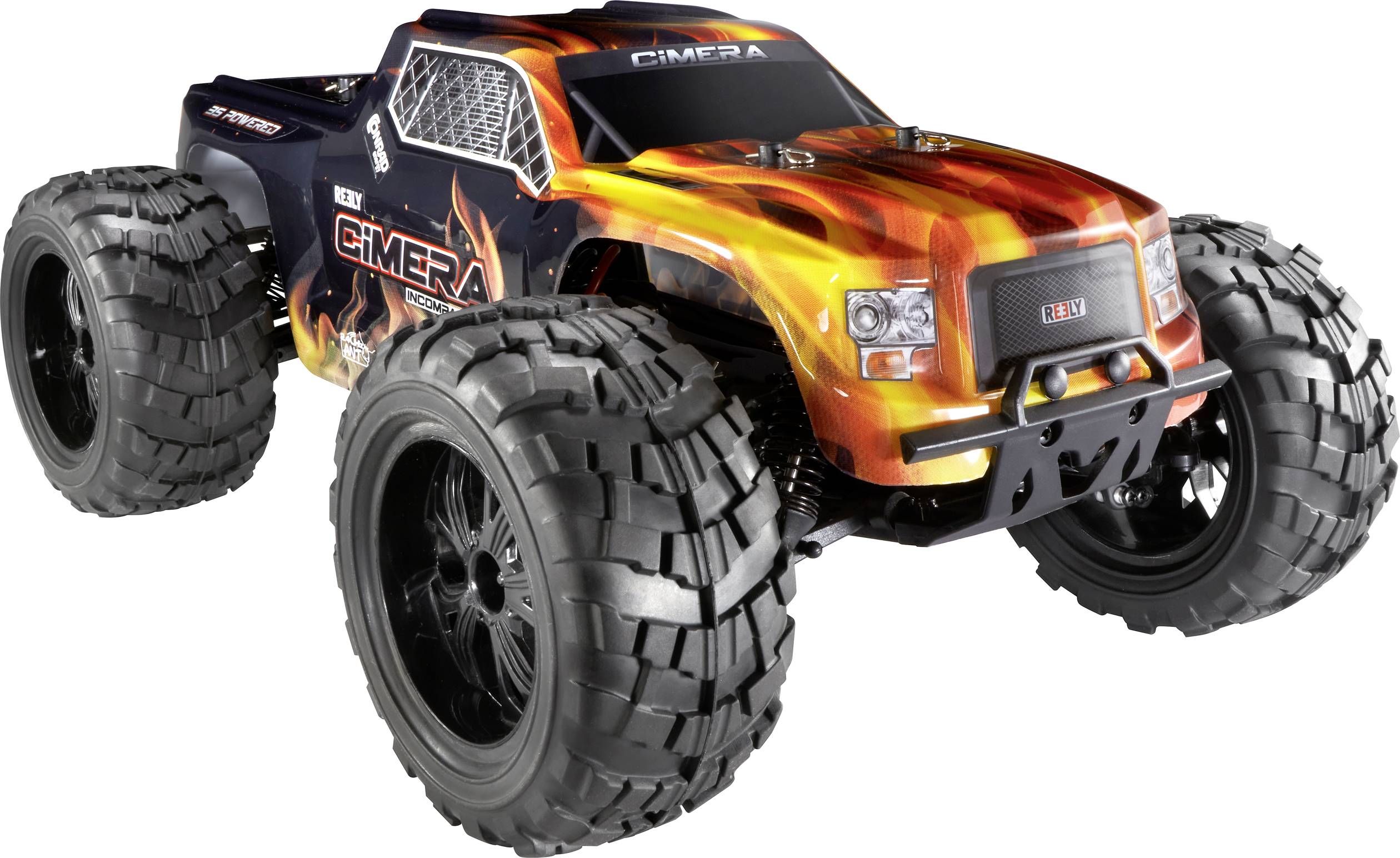 Reely Cimera Black Brushless 1:10 RC model car Electric Monster truck ...