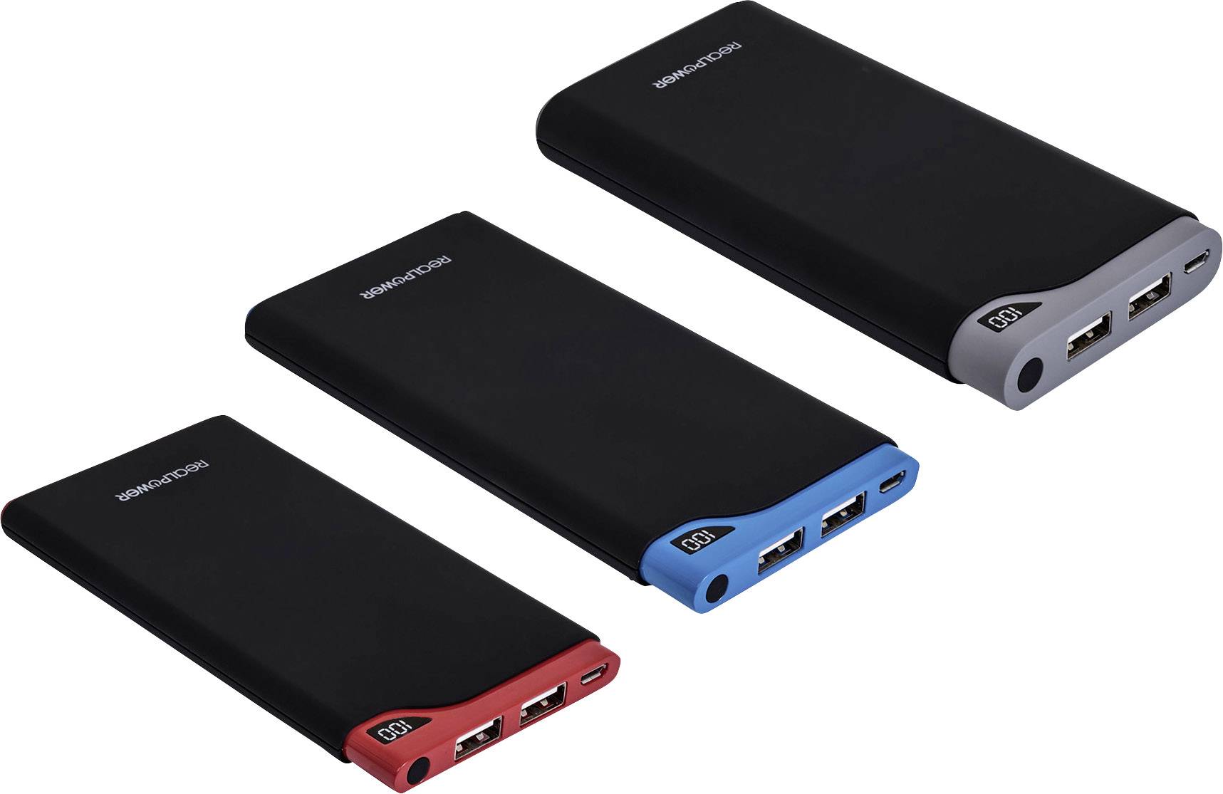 RealPower PB-6000S Power bank 6000 mAh LiPo Red-black-2