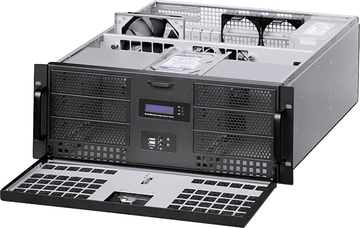 RealPower 250079 19 inch 2 x 19 sever cabinet 4 U Black