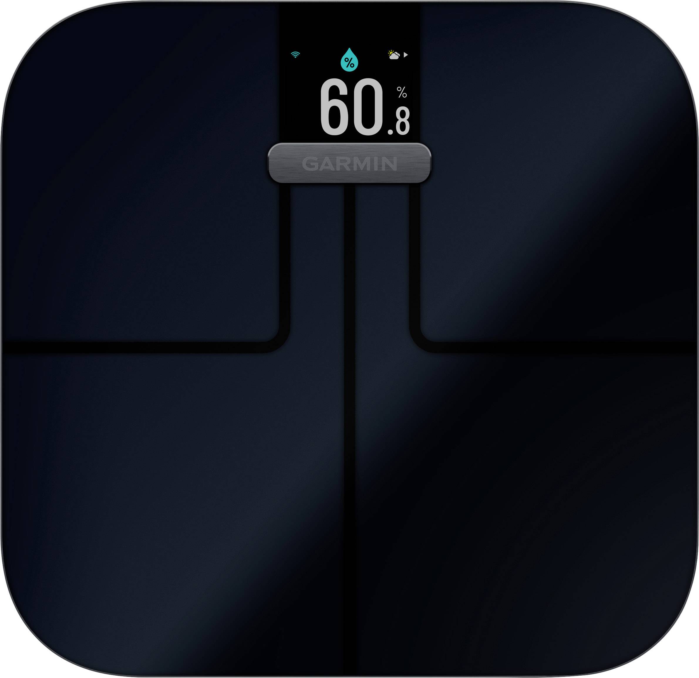 Garmin Index S2 Smart-Waage Bathroom scales Digital Weight range=150 kg Black Weather display