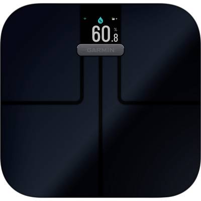 Garmin Index S2 Smart-Waage Digital bathroom scales Weight range=150 kg Black Weather display