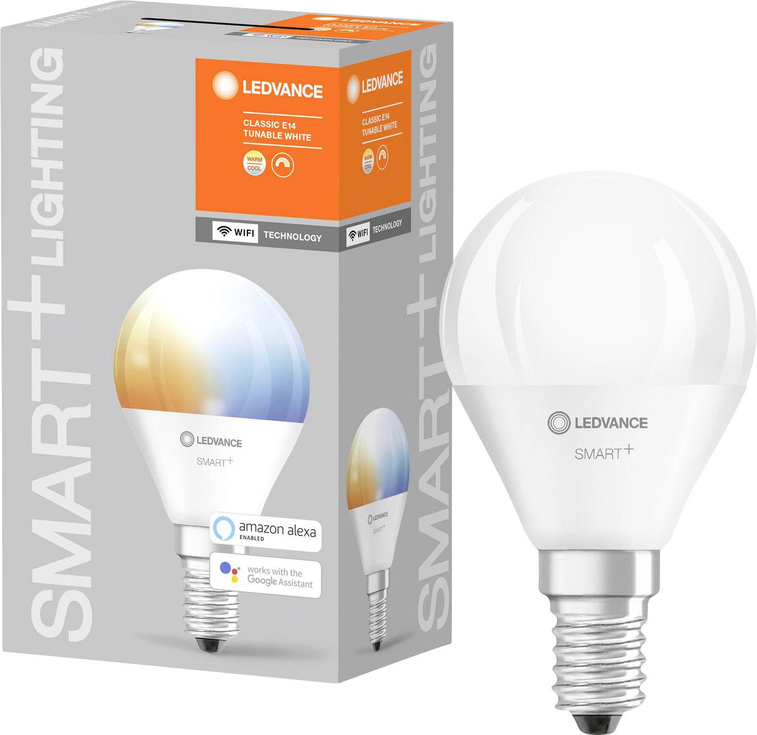 LEDVANCE SMART+ EEC: F (A - G) SMART+ WiFi Mini Bulb Tunable White 40 5 W/2700K E14 E14 5.0000000000000 W Warm white, Na-1