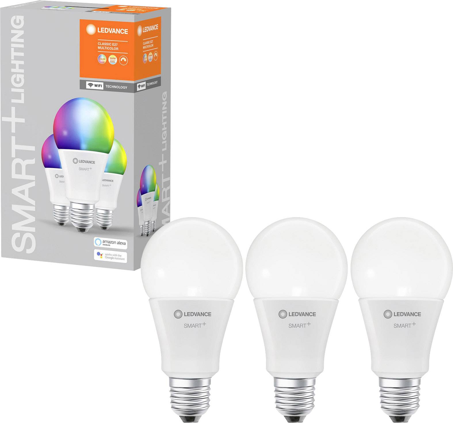 LEDVANCE SMART+ EEC: F (A - G) SMART+ WiFi Classic Multicolour 100 14 W/2700K E27 E-27 14 W RGBW-2