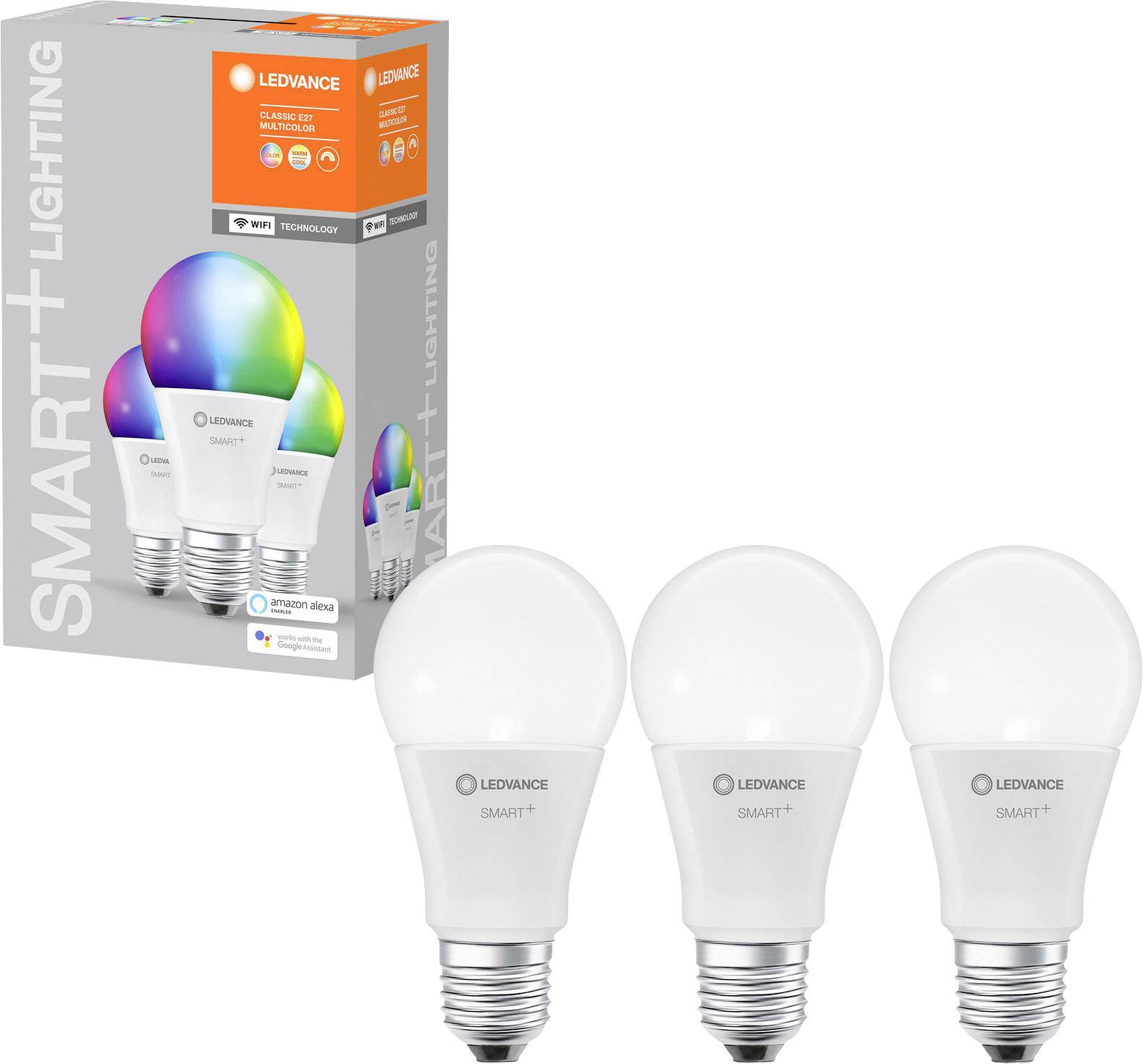LEDVANCE SMART+ EEC: F (A - G) SMART+ WiFi Classic Multicolour 60 9 W/2700K E27 E-27 9 W RGBW-2