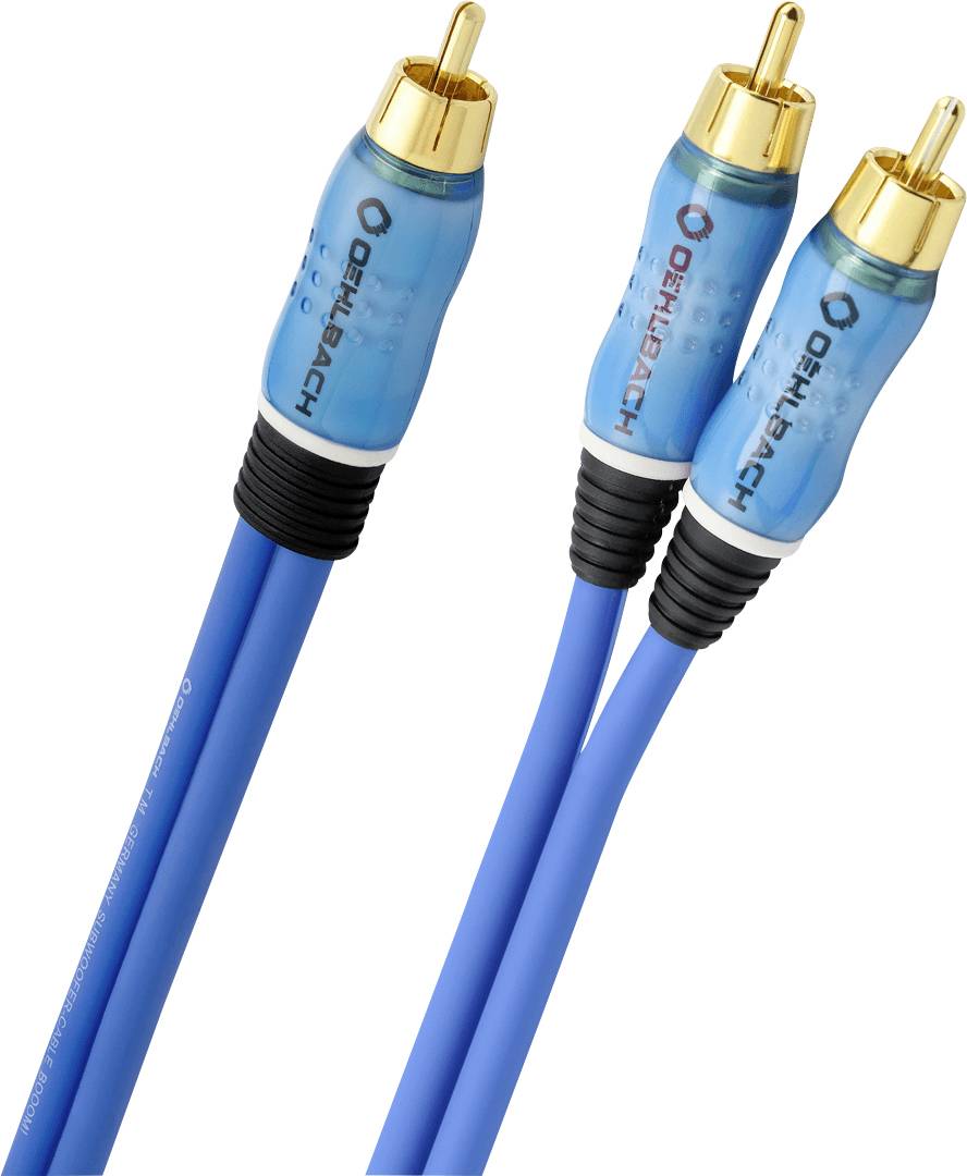 Oehlbach D1C22712 RCA Audio/phono Y cable [2x RCA plug (phono) - 1x RCA plug (phono)] 15.00 m Blue-2
