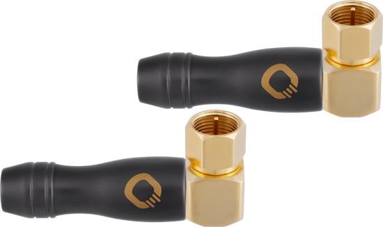 Image of Series F-plug Adapter, right angle Content: 2 pc(s) Oehlbach