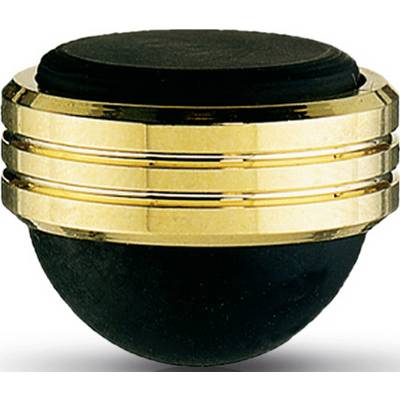 Golden table tennis ball with engraved lettering, on a black background.