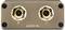 A rectangular device shows two audio inputs: left 'L' and right 'R', labelled with 'AUDIO IN'.
