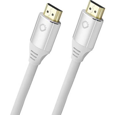 Oehlbach HDMI Cable HDMI-A plug, HDMI-A plug 1.50 m White D1C92490 Ultra HD (8K) HDMI cable