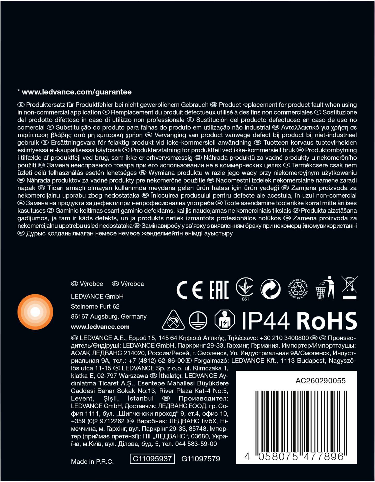 LEDVANCE Endura Style Pyramid 4058075477896 LED outdoor wall light LED (monochrome) 9.00 W Stainless steel-1