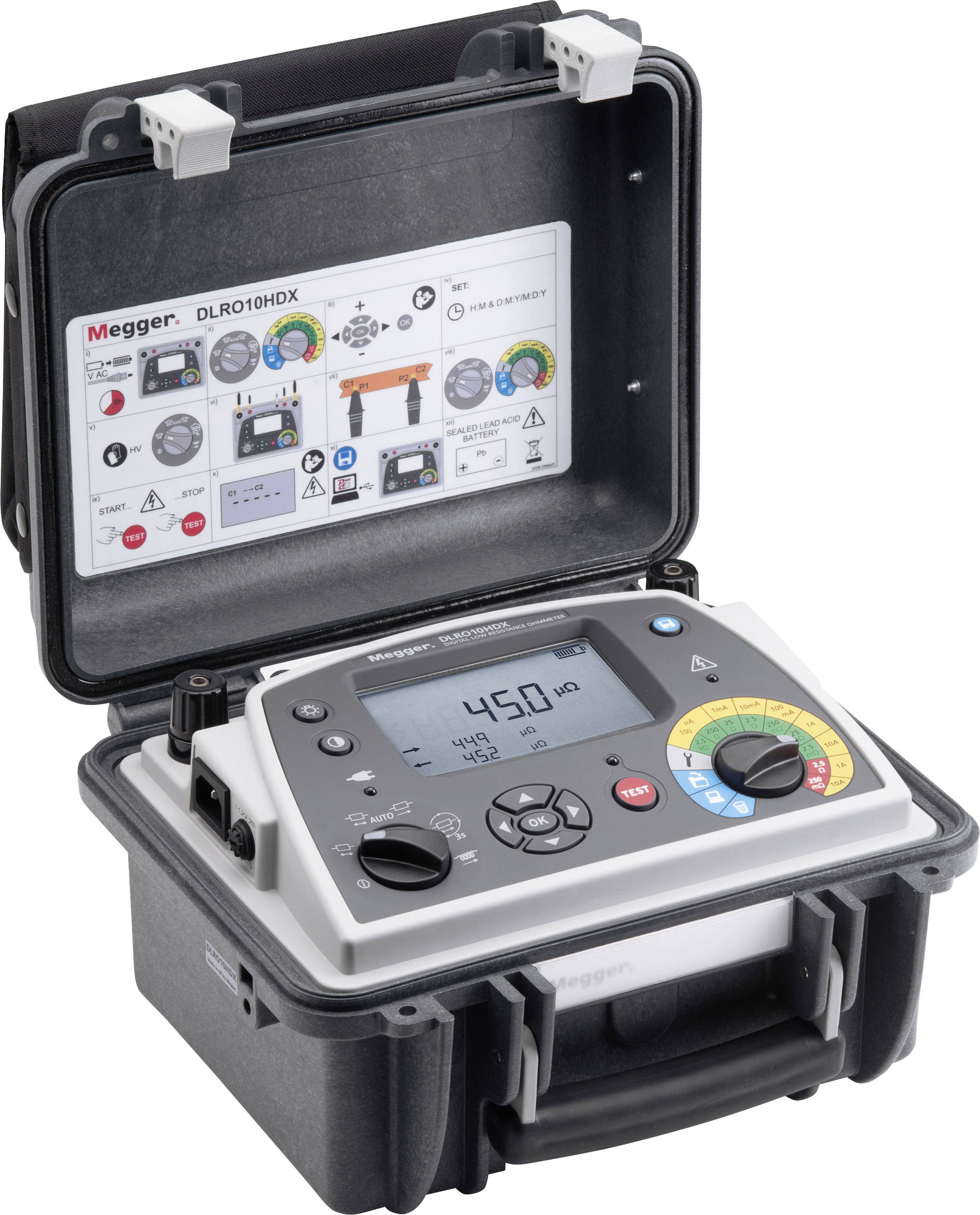 Megger DLRO10HDX Ohmmeter Calibrated to (DAkkS standards) | Conrad.com