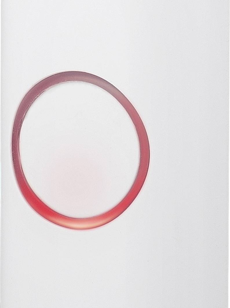 A red circle on a white background, slightly shaded, without any further context or action in the image.