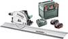 Metabo Cordless handheld circular saw set Cutting depth (max.) (90°) 66 mm incl. rechargeables, incl. charger 18 V 8 Ah