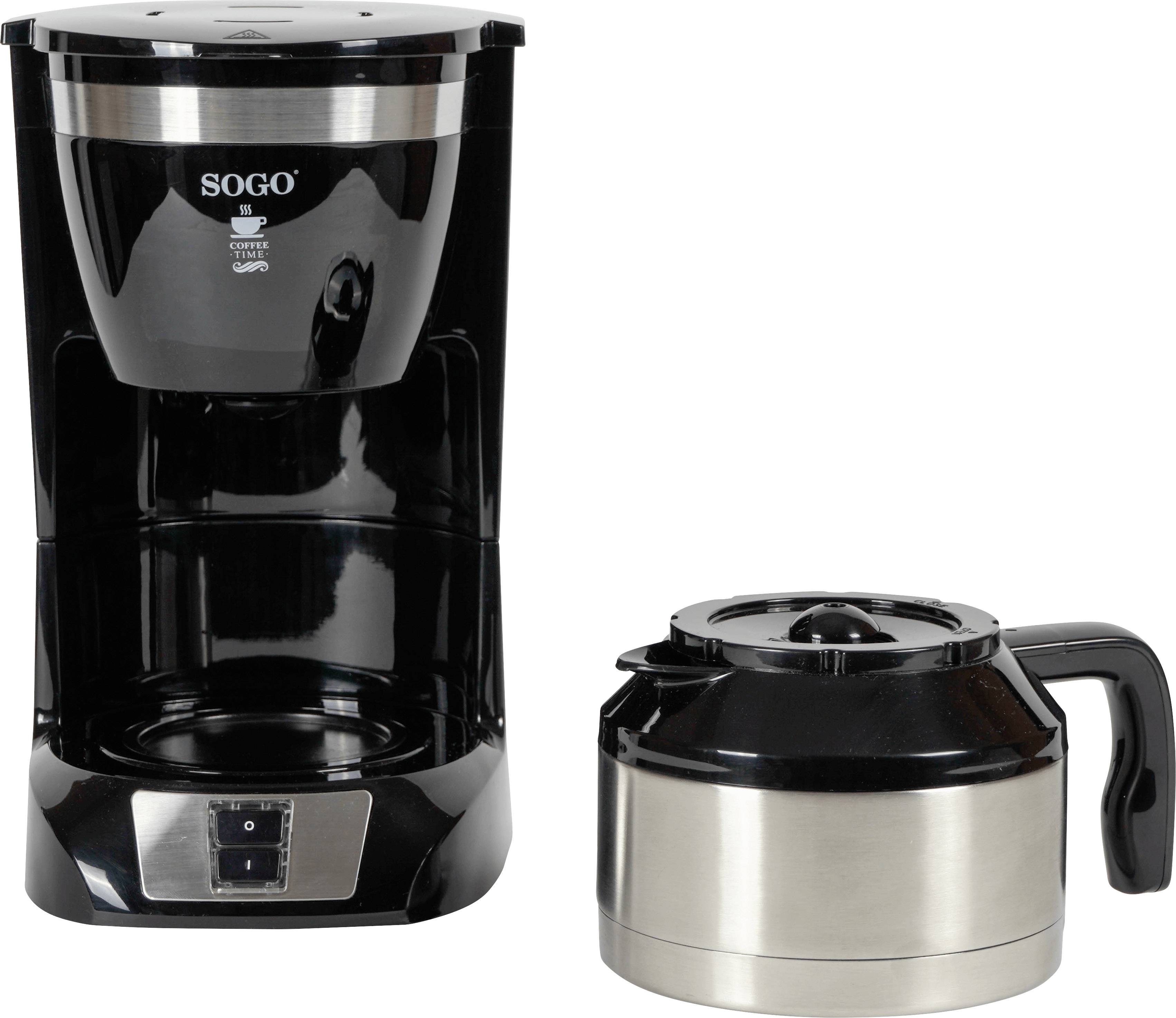 Image of SOGO Human Technology Drip Inox 10 Coffee maker Black Cup volume=10 Glass jug, Plate warmer