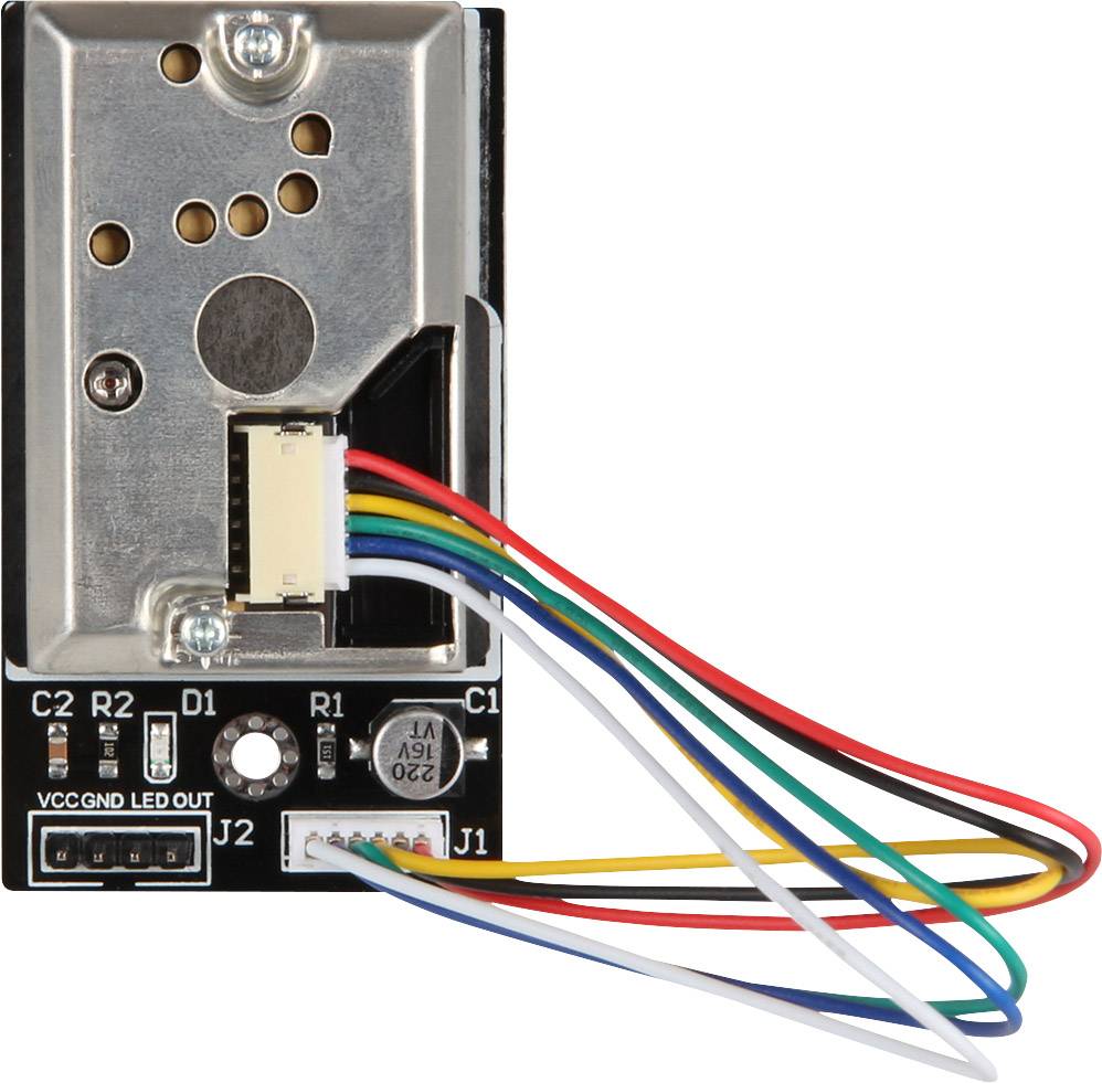 Sensor with multiple coloured cables.