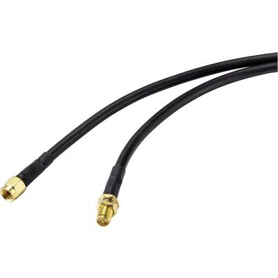 Two black cables with gold-plated connectors at the ends, used for electronic connections.