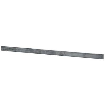A long, rectangular metal strip, possibly a raw material or part of a larger structure. The material is grey and has a smooth surface.