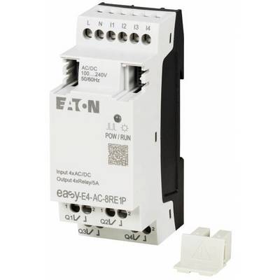 A white EATON control relay with multiple connection points, suitable for AC/DC, Input 4xAC/DC, Output 4xRelay/5A.